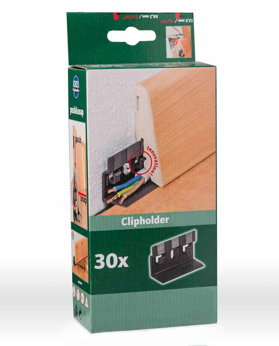 Profi Floor MDF58 szegőléc rögzítőklipsz 30db/doboz, csavarral és dübellel