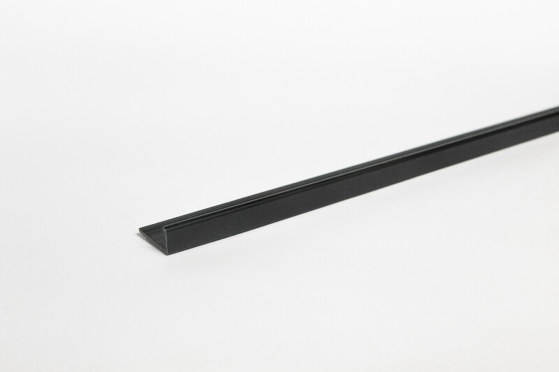 PVC élvédő L Cezar 10mm (113) fekete 2,5M