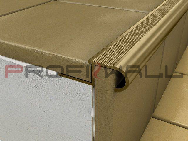 ALU lépcső íves 10mm profil elox bronz 2,5M ProfiWall