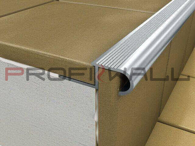 ALU lépcső íves 10mm profil elox ezüst 2,5M ProfiWall