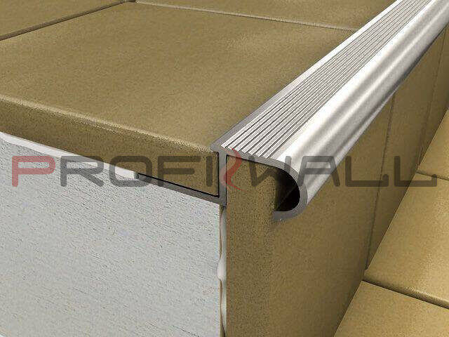 ALU lépcső íves 10mm profil elox titán 2,5M ProfiWall