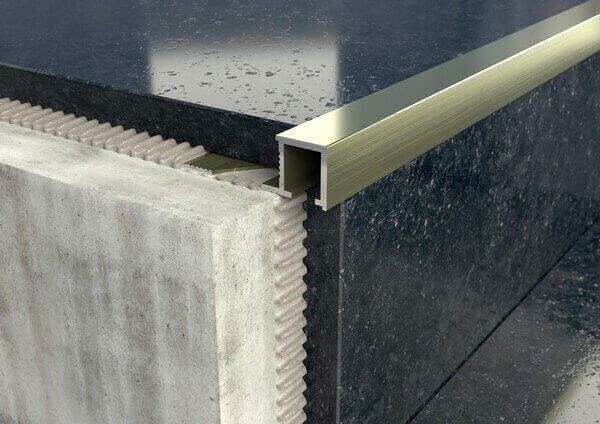 ALU univerzális négyzet profil 10mm fényes titán 2,5M ProfiWall