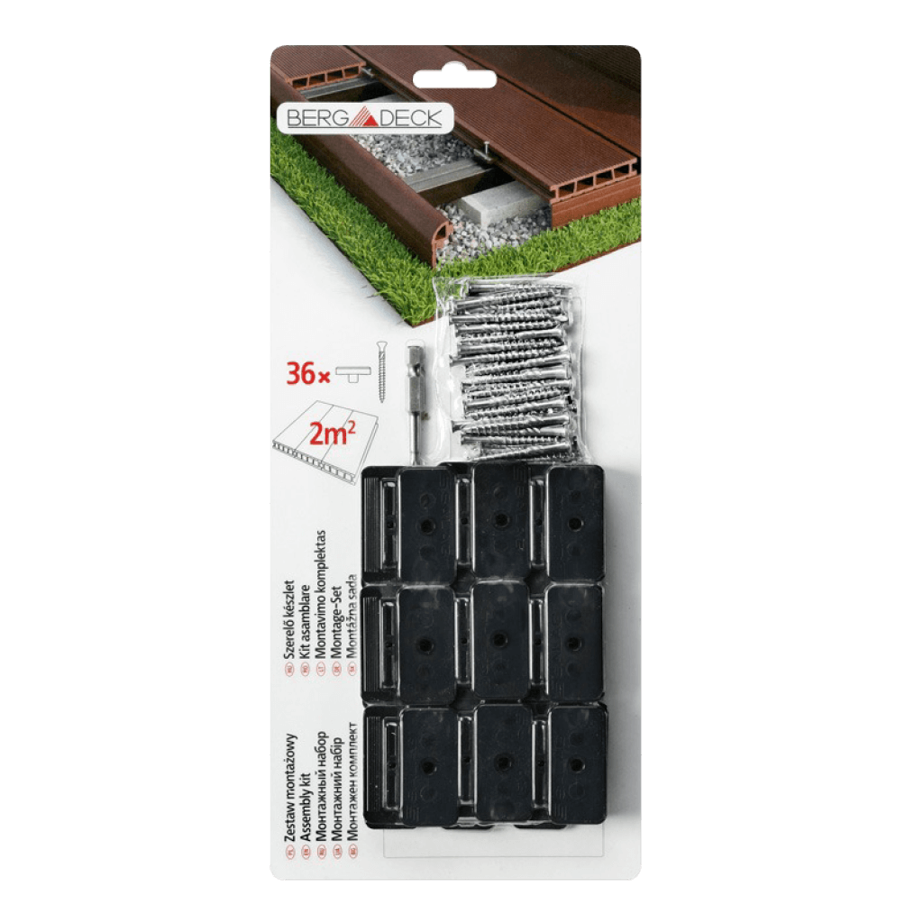 PVC rögzítőklipsz szett 14 mm x 32 mm Fekete